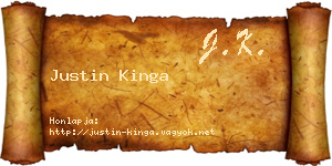 Justin Kinga névjegykártya